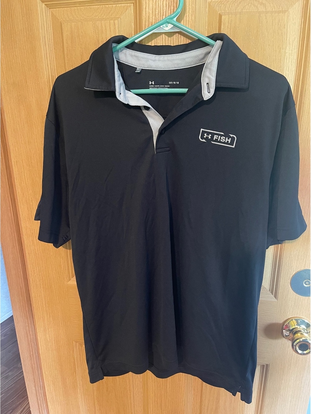 Under armor fish polo shirt